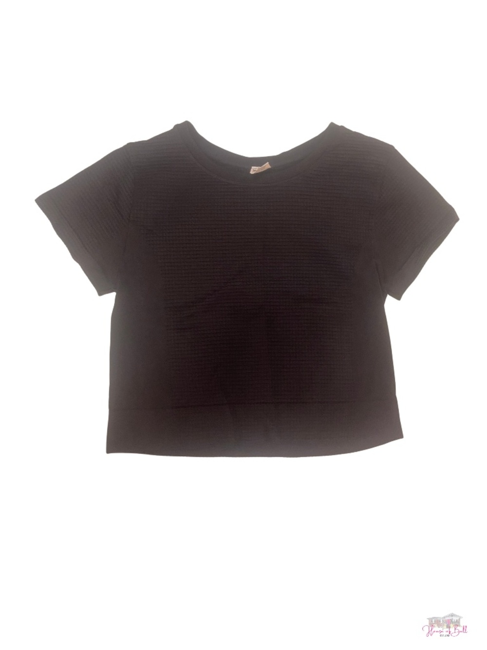All in Motion Black Seamless Textured Cropped Workout Top XXL